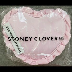 Stoney Clover Lane High Tea Printed Pink Ruffle Pouch